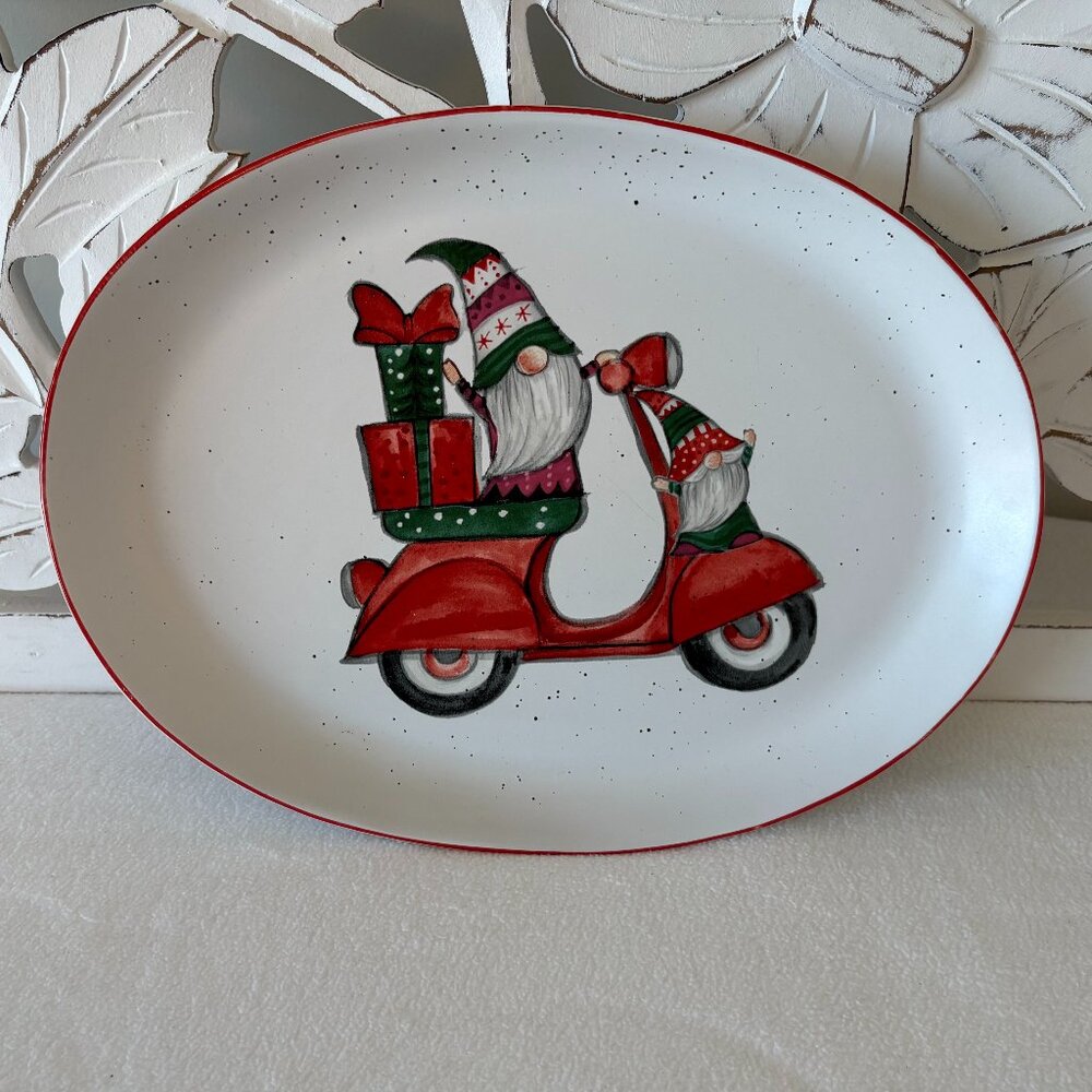 Peppermint & Pine Holiday Gnome Platter